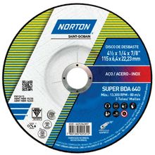 Disco de Desbate T27 BDA640 115X6,4X22,22 Norton