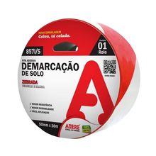 Fita Branca e Vermelha para Demarcação 50x30 REF. 857I/S - Adere