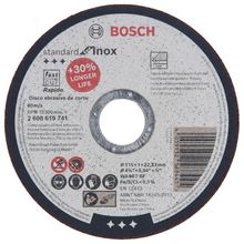 Disco de corte Bosch Standard for Inox 115x1,0mm centro reto