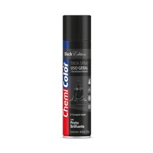Tinta Spray Uso Geral Chemicolor 400ml Preto Brilhante
