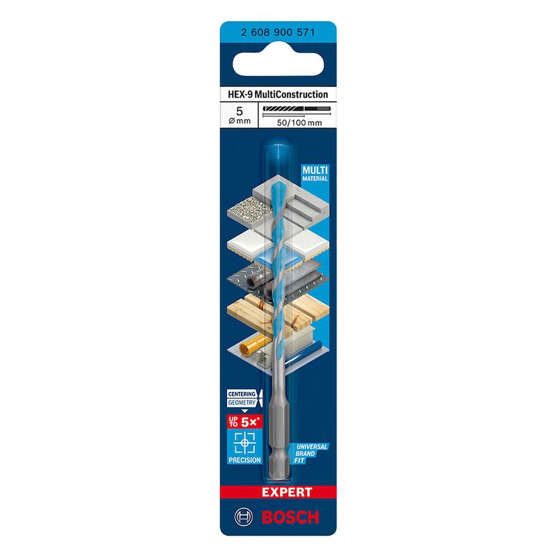 Broca-Bosch-EXPERT-HEX-9-Multiconstruction-5x50x100-mm-P3767