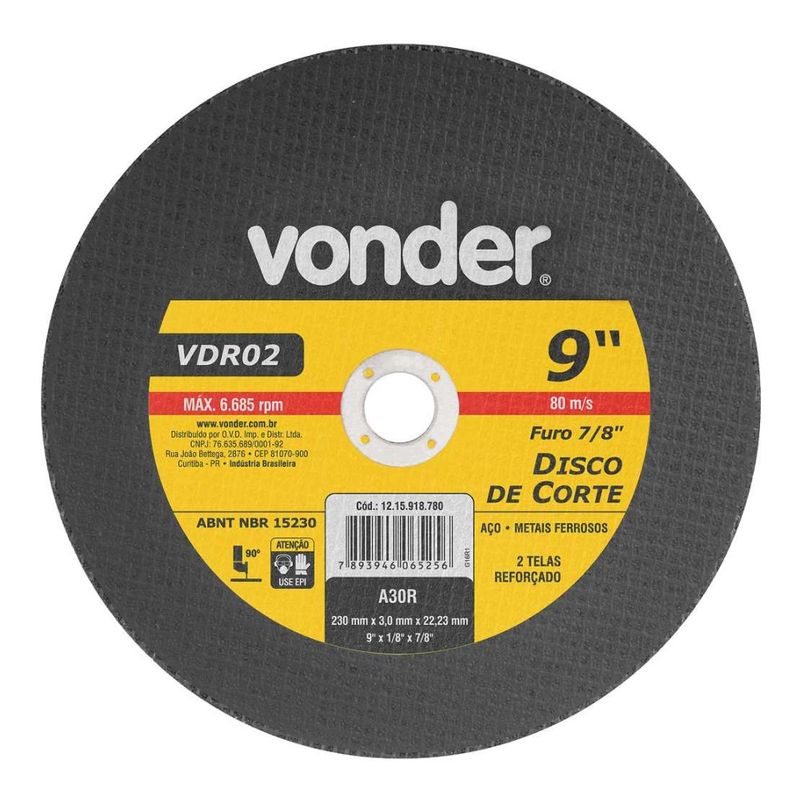 Disco-de-corte-para-Metais-e-ACo-230-mm-x-3-0-mm-x-22-23-mm-VDR02-P4001