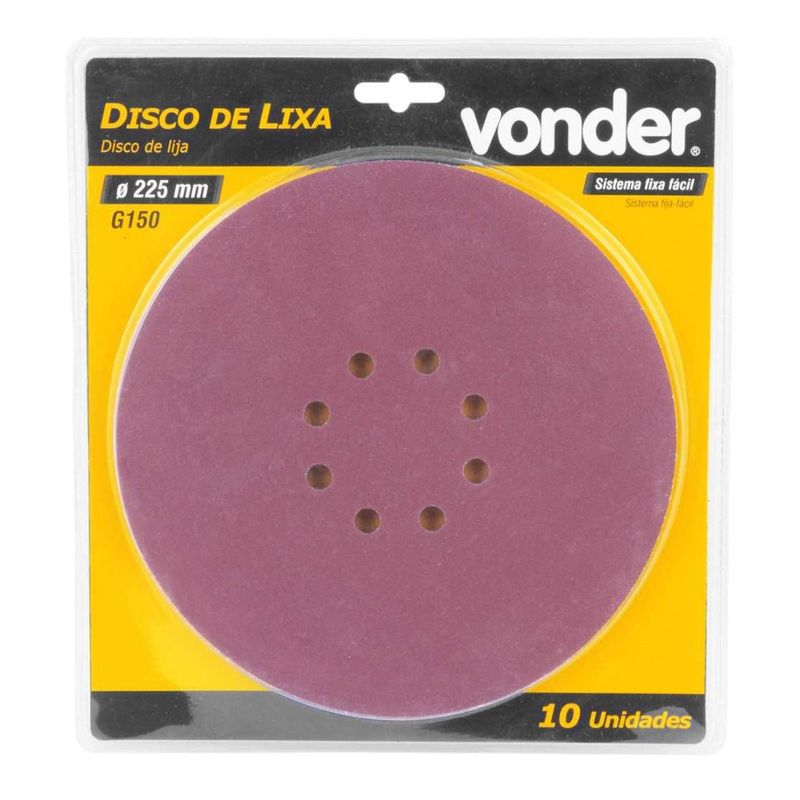 Disco-de-Lixa-com-Costado-em-Pluma-225-mm-GrAo-150-para-Lixadeiras-LPV-400B--LPV-600--LPV-925-e-LPV-1000-P4012