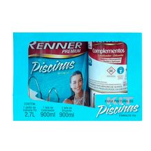 Esmalte PU Piscinas KIT 3,6L Brilhante Azul Renner