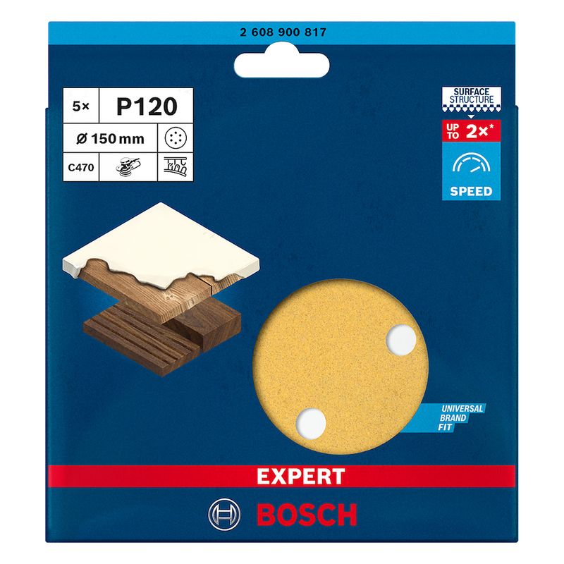 Disco-de-Lixa-Bosch-EXPERT-C470-150mm-G120-5-peCas-P3850